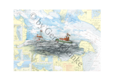 Kunstdruck des SK HANNES GLOGNER mit Tochterboot